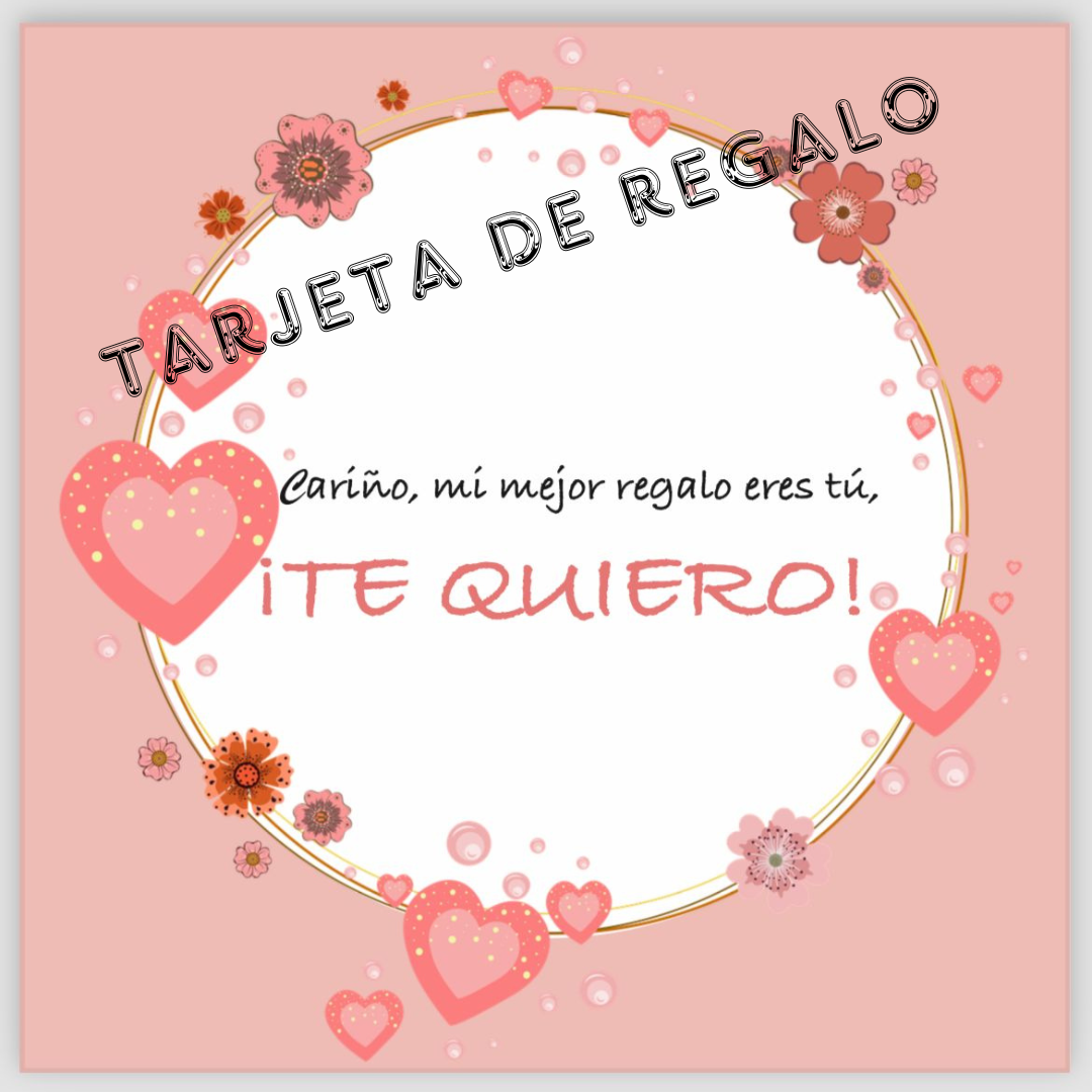 Rosa Preservada y Colgante Corazón Amor infinito + Tarjeta  Regalo "Te quiero"